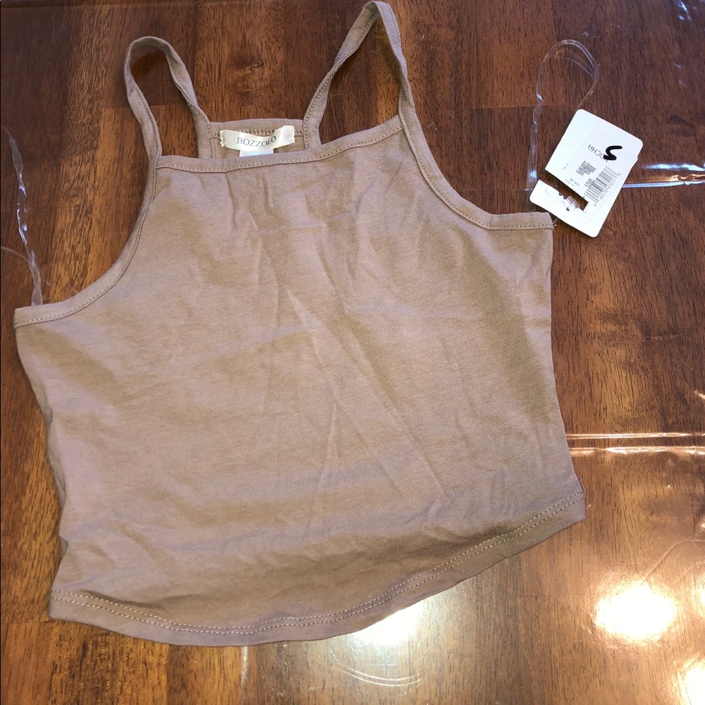 Light brown crop top